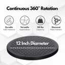 LapWorks 15-inch Heavy-Duty Swivel Base, Lazy Susan Turntable and Computer Monitor Stand, 360 Degree Rotation, Durable ABS Material, 150 lbs Capacity