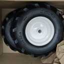 GICOOL 13x5.00-6" Tiller Tire and Wheel, 1" Axle Size, 3-1/8" Centered Hub, 13x5-6 Super Lug Tractor & Trencher Tire Replacement