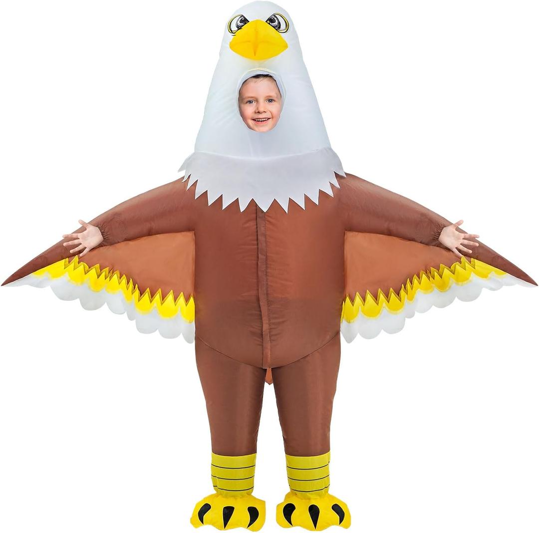 Seeds of Light Eagle Inflatable Costume, Kids Independence Day Inflatable Costume, Funny Blow up costumes for Kids