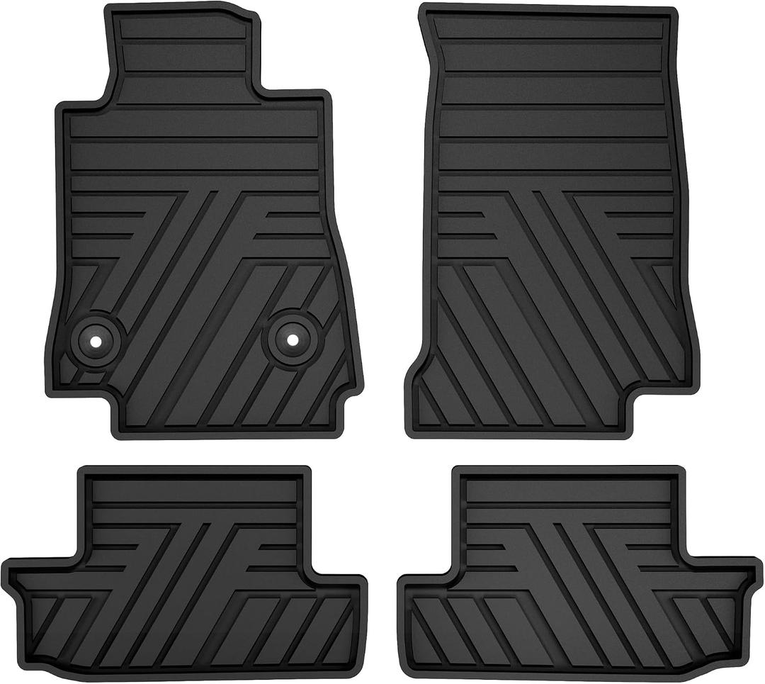 TTX LIGHTING Rubber Floor Mats for Chevy Camaro 2016-2024, Black