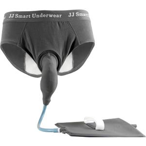 Incontinence Underwear for Men - Urine Bags for Men, Washable Mens Incontinence Briefs, Reusable Incontinence Protective Briefs, XL (Grey)