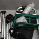 VEVOR 2 in 1 Folding Walker & Removable Armrests, Height Adjustable Foldable Walker with 5" Solid Wheels, Lightweight Aluminum | Front Wheeled Mobility Aid for Elderly Handicapped Disabled, 450 Pounds