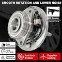 Pair 515096 4WD/AWD Front Wheel Bearing Hub Assembly Compatible with Chevy Avalanche Silverado 1500 Suburban Tahoe,for Cadillac Escalade ESV EST 07-14, for GMC Sierra Yukon XL 1500 07-14, 6 Lug w/ABS