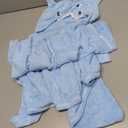 Kids 1 Piece Animal Character Hooded Towel and Washcloth Set, Blue Shark, One Size