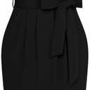 GRACE KARIN Women's Business Dresses Sleeveless V Neck Bodycon Sheath Dress Zipper Up Office Work Dress with Pockets (Medium, Black)