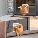 NAMSAN Cat Screen Door, Flap Opening 8.3 x 10.3 inches, Doggie Door for Screen Door, Window Cat Door Magnetic Self-Closing, Cat Door for Sliding Door, Lockable, White
