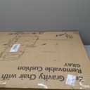 Suteck Zero Gravity Chair, Reclining Camping Lounge Chair w/Removable Cushion, Upgraded Lock and Cup Holder, Reclining Patio Chairs Folding Recliner for Indoor and Outdoor (Dove Gray)