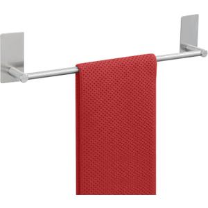 Alise Adhesive Towel Bar, 16 Inch Towel Racks for Bathroom SUS 304 Stainless Steel,Bathroom Towel Holder No Drill, Strong Self Adhesive Towel Bar, Brushed Nickel