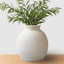 Ceramic Flower Vase for Home Decor, Rustic Farmhouse Vintage Retro Vase for Living Room, Kitchen, Bedroom, Decoration for House, Bookshelf, Dining Table, Office, Gift(7.4 inch)