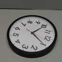 AKCISOT 12 Inch Wall Clock Silent Non-Ticking Modern Wall Clocks Battery Operated - Analog Classic Clock for Office, Home, Bathroom, Kitchen, Bedroom, School, Living Room(Black)