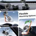 Car Phone Holder for Magsafe [Carbon Fiber] Phone Mount for Car [Super Strong Magnetic, 360 Adjustable, 108LBS Vacuum Suction] Phone Holders for Your Car, Car Accessories for iPhone 1712 Series