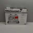 Elite Gourmet EWM-6122 Dual 2 x 2.5 Qt. Trays, Buffet Server, Food Warmer Temperature Control, Clear Slotted Lids, Perfect for Parties, Entertaining & Holidays, 5 Qt Total, Stainless Steel