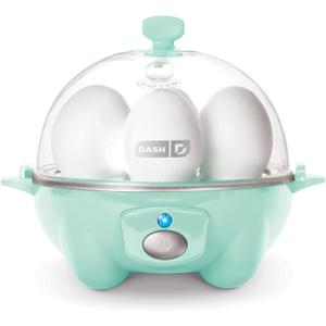 DASH Rapid Egg Cooker: 7 Egg Capacity Electric Egg Cooker for Hard Boiled Eggs, Poached Eggs, Scrambled Eggs, or Omelets with Auto Shut Off Feature - Aqua