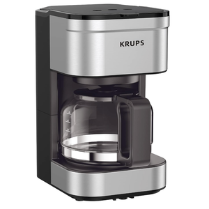 KRUPS Simply Brew Compact 5 Cup Coffee Maker: Stainless Steel Design, Pause & Brew, Keep Warm, Reusable Filter, DripFree Carafe