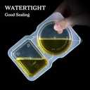 10 Sets Double Compartment Condiment Container with Lids, Disposable Plastic Snack Containers, Sauce Containers for Take-out Sauce, Salad Dressing, Sampling, Travel Snack