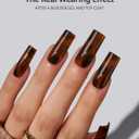 BTArtboxnails SOFTCOATTIPS Press On Nails - Tortoiseshell Long Square Press On Nails, 90Pcs Salon Quality Soak Off Soft Gel Nail Tips in 15 Sizes