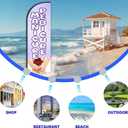 Manicure with Pedicure Feather Flag for Business Advertising 6 FT Swooper Flag for Storefronts Retailers Shops Food Trucks Events and Fairs (Flagpole Not Included)