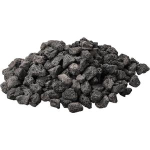 10 lb 0.8-1.2 Inch Small Black Lava Rocks for Fire Pits, Indoor Fireplaces, Outdoor Gas Fire Tables, Garden Landscaping Decoration