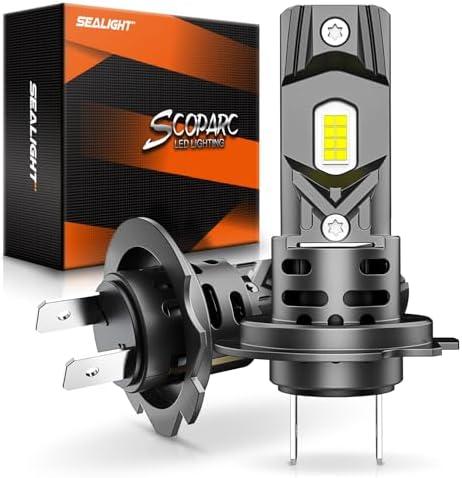 SEALIGHT H7 Bulbs 60000LM for ATVs & Powersports, 2025 Version, 60000LM Brighteness Wireless Fog Lights Easy Installation 10 Years Lifespan - Pack of 2