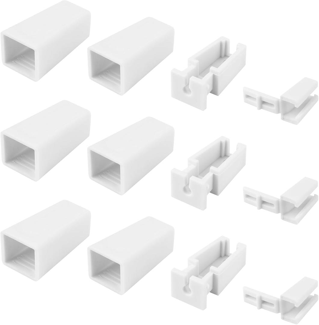 Cord Stop Housing and Knob Compatible with Hunter Douglas, Blinds Replacement Parts Fits Classic Duette Honeycomb Shades & Applause Window Treatments (3 Piece SetWhite)