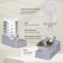 Sfozstra Automatic Dog Water Dispenser: 8L Large Gravity Light Gray Waterer with Stainless Steel Bowl - 100% BPA-Free - Suitable for Pet Owners Garden/Apartment