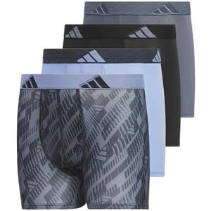 adidas Boys' Performance Boxer Briefs Underwear for Kids (4-Pack), Large