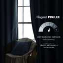 MIULEE Velvet Curtains 84 inches - Luxury Blackout Curtains for Bedroom Living Room Super Soft Light Blue Thermal Insulated Dusty Blue Window Drapes Back Tab, Stone Blue, W52 x L84 inches, 2 Panels