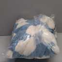 LE SURE Cute Dog Bed for Large Dogs - Washable Pet Beds,Cozy Rectangle Orthopedic Sofa with Jacquard Shaggy Plush & Anti Slip Bottom,36x27x8inches (Cozy Clouds Blue)