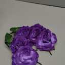 June Bloomy Day of the Dead Headpiece Halloween Costume Headpiece Mexican Floral Crown Rose Headband (Leaf Purple)