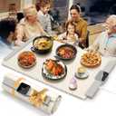 Warming Mat for Food, Full Surface Rapid Food Heating Mat - Adjustable Electric Warming Tray with 5 Temperature Settings & 4 Hours Timer, Silicone Food Warmers for Parties Buffets, Home, Travel