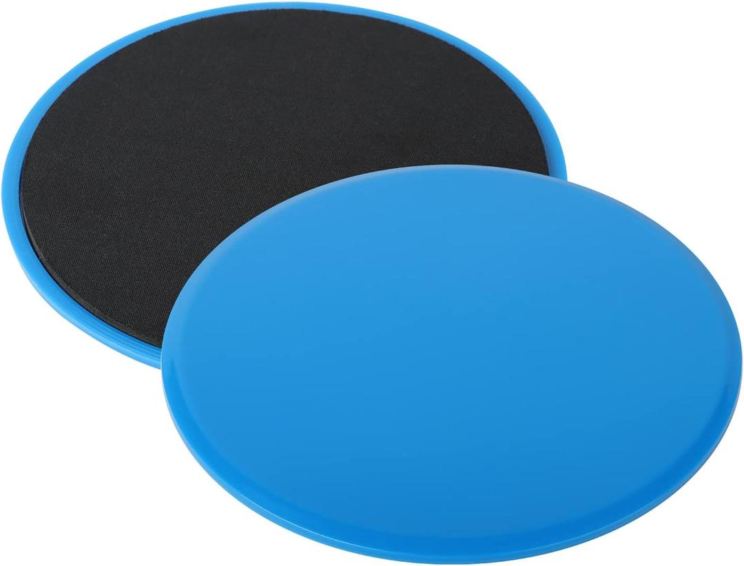 ZILLEEN Exercise Sliders for Working Out Fitness Discs for Pilates Women Men, 2 Pack (Blue)