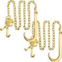 2PCs G80 j Hooks Tow Chain, 5/16"x8' Recovery Tow Hooks Chain 15IN J Hook w/RTJ & Grab Hook, 18800LBS Tow Truck Accessories J Hooks, Bridle Tow Transport Chain, Wrecker Towing Truck Equipment