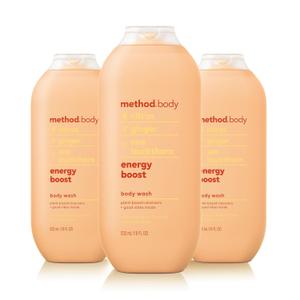 Method Body Wash, Energy Boost, 18 Ounces (Pack of 3)