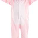 Animal Onesie Costume for Kids Halloween Costumes for Girls Boys Cosplay Outfit (M(for height=4'10"-5'2"), Pink Bunny)