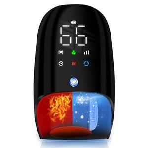 Fsa Hsa Eligible Cordless Hand Massager with Heat and Compression, Roller Kneading Massage, Fan Cooling, and Wrist Massage, Hand Massager for Arthritis and Carpal Tunnel, Gifts for Women Men (Black)