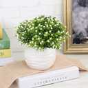 40 PCS Little Artificial Flowers Vase Filler - Baby's Breath Stems Faux Florals Greenery with White Buds for Table Centerpieces Tablescapes Spring Summer Decor