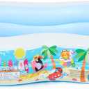 Intex 8.5ft x 5.25ft x 18in Swim Center Paradise Seaside Inflatable Kiddie Pool with Drain Plug for Quick and Easy Clean Up