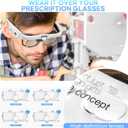 Magnifying Glass with Light, 1.5X-5.0X Magnifying Glasses, Rechargeable Magnifier Headset with Light, Head Magnifier with 4 Detachable Lenses, Magnify Glasses for Close Work Crafts Jewelry