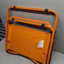 ZEMIRO CHARGE Vibrant and Cheerful Orange Folding Outdoor Chair, Compact Lightweight Portable Design with Wood Armrests & Metal Frame for Backyar, Camping, Beach, Hiking, Picnics