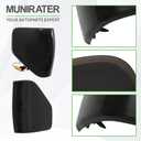 munirater Brake Lamps Tail Lights Black Replacement for F150 2009-2014 Pickup