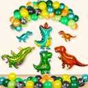 GoGoGoodie Dinosaur Balloons Birthday Decorations Dino Theme Foil Balloon Arch Kit for Kids Party 70Pcs