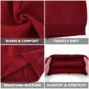 Headshion Thin Skull Cap Beanie for Men Women, 2 Pack Knit Cuffless Beanie Plain Toboggan Hat (One Size, Wine Red & Purple)