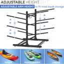 RDCMKL Freestanding Kayak Storage Rack for Outside, Heavy Duty Kayak Storage Hanger for Garage, Adjustable Kayak Stand Outdoor, Canoes, Surfboard & Paddleboard (6 Levels)