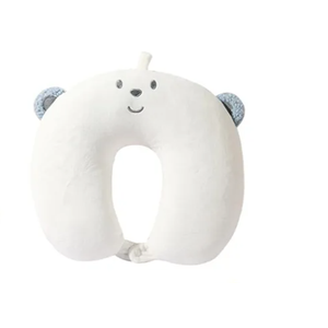 KASTWAVE Travel Pillow Kid, 2-in-1 Travel Pillow for Kids, Neck, Soft and Adorable Bear Animals Plushie That Converts into a U-Shaped Neck Pillow for Travel