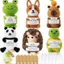 6PCS Emotional Support Positive Crochet Animals Inspirational Cheer Gifts for Women,Handmade Crochet Awesome Gift Thank You Birthday Mothers Day Teacher Appreciation Gift for Coworker Nurse Mom Friend