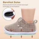 JOINFREE Toddler Shoes Girls Boys Lightweight Dress Shoes Wide Barefoot Flats Fashion School Shoe Kids Fall Walking Sneakers (Black)