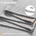 Naturoom Light Grey Linen Shower Curtain, Cloth Textured Fabric Shower Curtain Set with Hooks, Simple Elegant Modern Farmhouse Country Ultra Thick Bath Curtains for Bathroom,Water Repellent,72x84