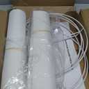 White Linen Tall Drum Lampshade set of 2, 9.8" Top x 9.8" Bottom x 11.8" High Lamp Shade, Lamp Shade Replacement for Table and Floor Lamps, Pendant Light, Handcrafted Lampshade, Easy Assemble