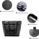 BOYATU Designer Tote Bag for Women: Vegan Leather Shoulder Handbag with 15.6" Zipper Compartment for Elegant Work Travel