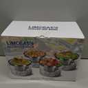 LIMOEASY Chilled Dip Bowl (4 Pack), 25oz Ice Serving Bowl with Lid for Parties, Cold Serving Dish for Hummus, Salsa, Guacamole, Sauces, Pasta